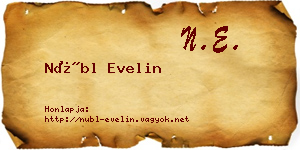 Nübl Evelin névjegykártya